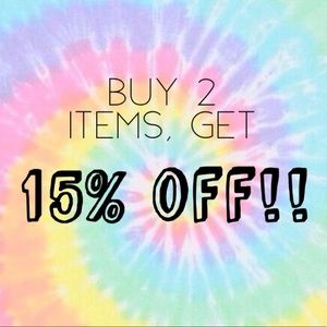 Buy 2 get 15% off!!